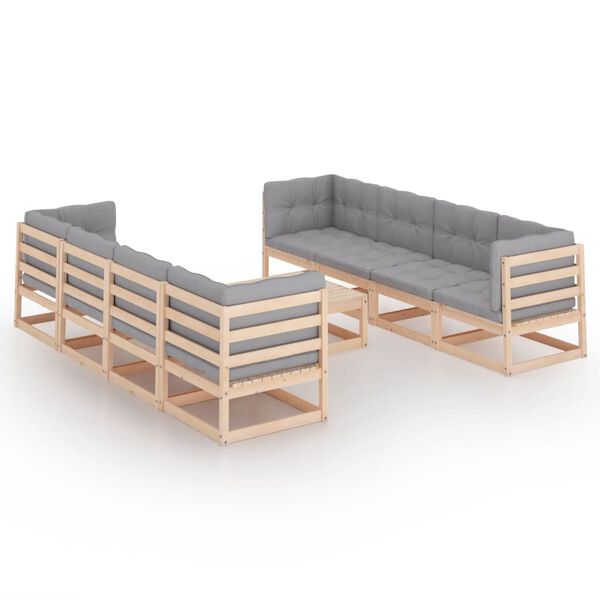 vidaXL Garden Lounge Set Natural Pine
