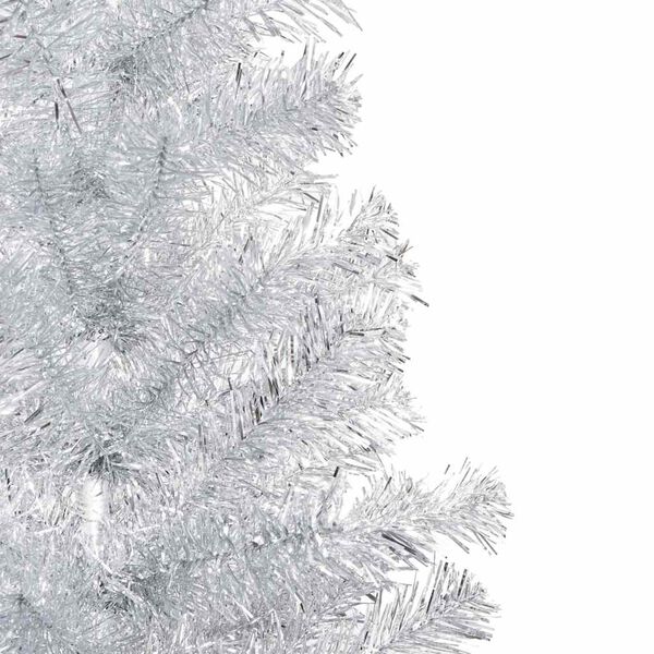 vidaXL Artificial Pre-lit Christmas Tree with Ball Set Silver 70.9" PET