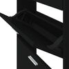 vidaXL Shoe Cabinet Black Engineered Wood Standard Shoe Cabinet