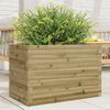 vidaXL Garden Planter Natural Wood Solid Pine Wood Medium Garden Planter