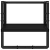vidaXL Wall Shelf Set Set of 4 Black Engineered wood, metal Small