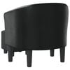 vidaXL Tub Chair Black Faux leather, plywood, pinewood Single Tub Chair