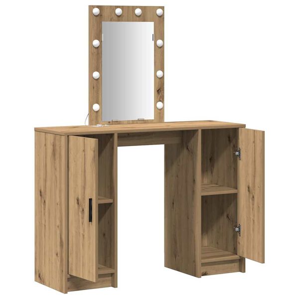 vidaXL Dressing Table Brown 40.16 x 12.99 x 53.15 in Engineered Wood