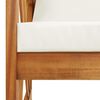 vidaXL Garden Lounge Set Cream white, Natural wood Solid acacia wood