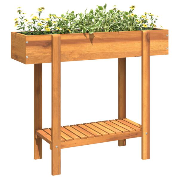 vidaXL Garden Raised Bed Natural wood Solid acacia wood Compact