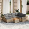 vidaXL Garden Sofa Set Mix Beige, Light Grey