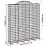 vidaXL Gabion Basket Set of 2 Silver Galvanized Steel Large