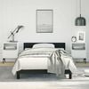 vidaXL Bed Frame With Headboard Black Faux leather, plywood, engineered wood