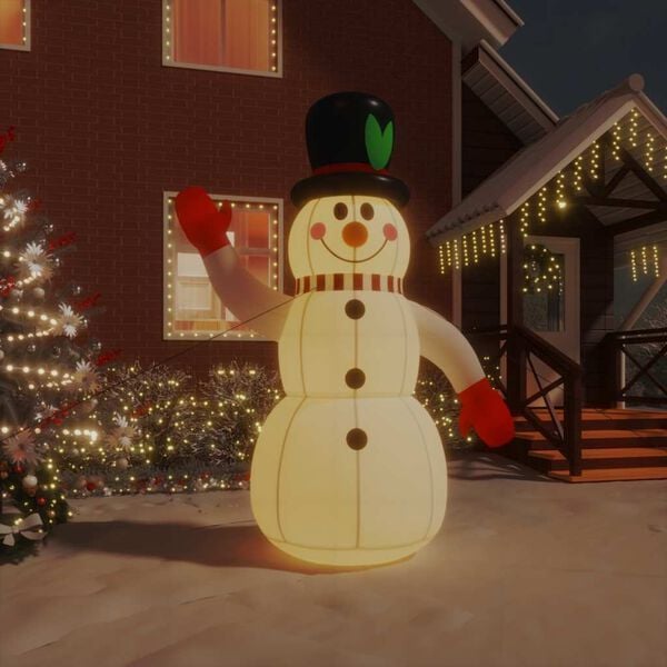 vidaXL Inflatable Snowman Multicolor Oxford fabric with PU coating
