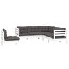 vidaXL Garden Lounge Set White, Anthracite