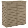 vidaXL Outdoor Garbage Bin Light Brown 30.7"x16.1"x33.9" Polypropylene