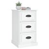 vidaXL Bedside Cabinet High gloss white Engineered wood Small