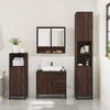 vidaXL Bathroom Furniture Set Brown Oak Engineered Wood, Metal, Glass
