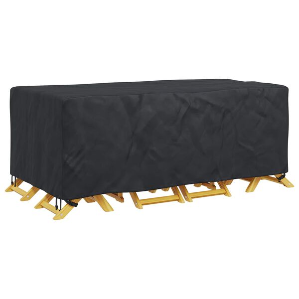 vidaXL Furniture Cover Plain Black 78.74 x 43.31 x 27.56 in 600D