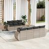 vidaXL Garden Sofa Set Light Grey