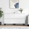 vidaXL Sideboard Set of 2 White Engineered wood Medium Sideboard