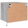 vidaXL Wall-mounted Bedside Cabinet with LED Lights Gray Sonoma