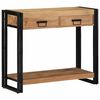 vidaXL Console Table Brown 35.43 x 12.99 x 29.53 in Solid Acacia Wood