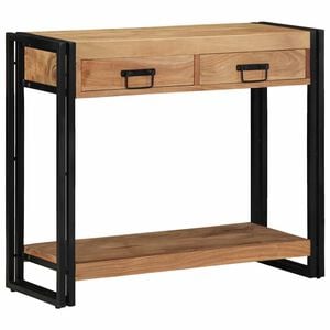vidaXL Console Table Brown 35.43 x 12.99 x 29.53 in Solid Acacia Wood
