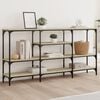 vidaXL Console Table Sonoma oak Engineered wood and metal Large