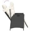 vidaXL Garden Dining Set Black and Cream White