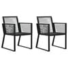 vidaXL Outdoor Chair Set of 2 Minimalistic Garden Chairs Rectangular