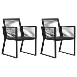 vidaXL Outdoor Chair Set of 2 Minimalistic Garden Chairs Rectangular