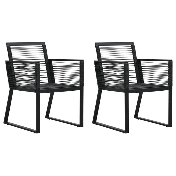 vidaXL Outdoor Chair Set of 2 Minimalistic Garden Chairs Rectangular