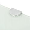 vidaXL Corner Shelf Set of 2 White Tempered safety glass 13.8 x 13.8 in