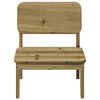 vidaXL Garden Chair Set of 2 Natural Wood Pine Wood Standard Durable