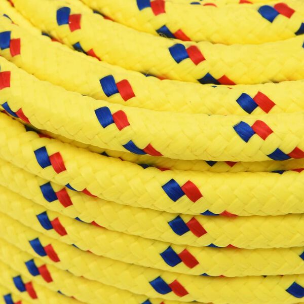 vidaXL Boat Rope Yellow 0.55 " 820.2 ' Polypropylene