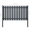 vidaXL Fence Panel Anthracite 70.1" x 29.5" Powder-coated Steel