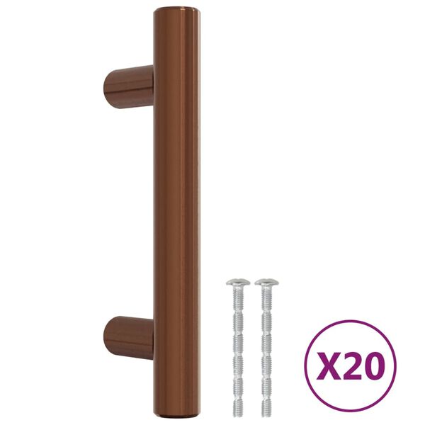 vidaXL Cabinet Handle Set of 20 Bronze Stainless Steel