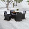 vidaXL Garden Dining Set Black