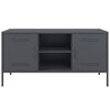 vidaXL TV Cabinet Anthracite Steel Small Industrial TV Cabinet