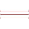 vidaXL Turning Bar Set of 3 Red Powder-coated steel 49.2 in long