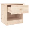 vidaXL Bedside Cabinet Natural Solid Pine Wood 16.1x13.8x16.1 in