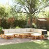 vidaXL Garden Sofa Set Black Solid Acacia wood Large Modular