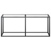 vidaXL Console Table Clear Tempered glass, Powder-coated steel