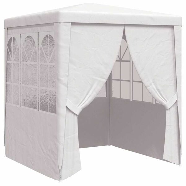 vidaXL Professional Party Tent with Side Walls 8.2'x8.2' White 0.3 oz/ft&sup2;