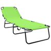 vidaXL Folding Sun Lounger Folding 2 pcs Green 56 x 189 x 87cm fabric