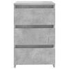 vidaXL Bed Cabinet Concrete grey Engineered wood Medium Bed Cabinet