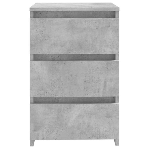 vidaXL Bed Cabinet Concrete grey Engineered wood Medium Bed Cabinet