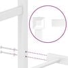 vidaXL Bed Frame White Powder-Coated Steel Twin Bed Frame Rectangular