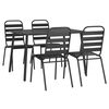 vidaXL Garden Dining Set Anthracite Steel (e-coated and powder-coated)