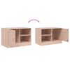vidaXL TV Cabinet Set of 2 Pink Cold-rolled steel 26.4x15.4x17.3 in
