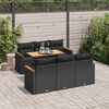 vidaXL Garden Sofa Set Black