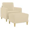 vidaXL Sofa Chair With Footstool Cream