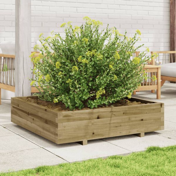 vidaXL Garden Planter Natural Wood Treated Pine Wood Tough