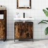 vidaXL Bathroom Sink Cabinet Smoked Oak Engineered Wood Medium